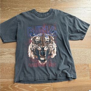 Anine Bing women’s  Tiger Graphic Tee - Charcoal sz M like new